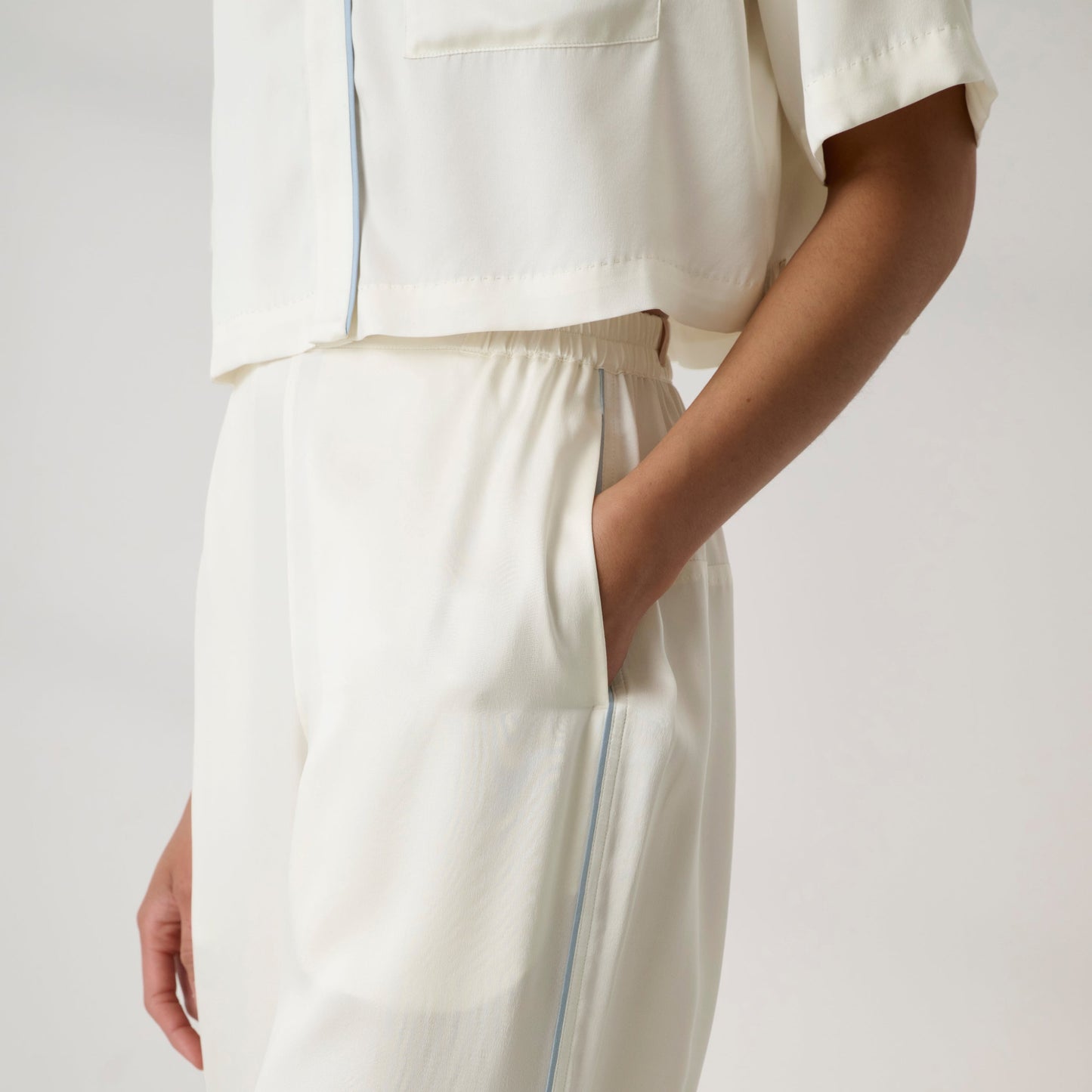 Washable Silk High Rise Pant Set