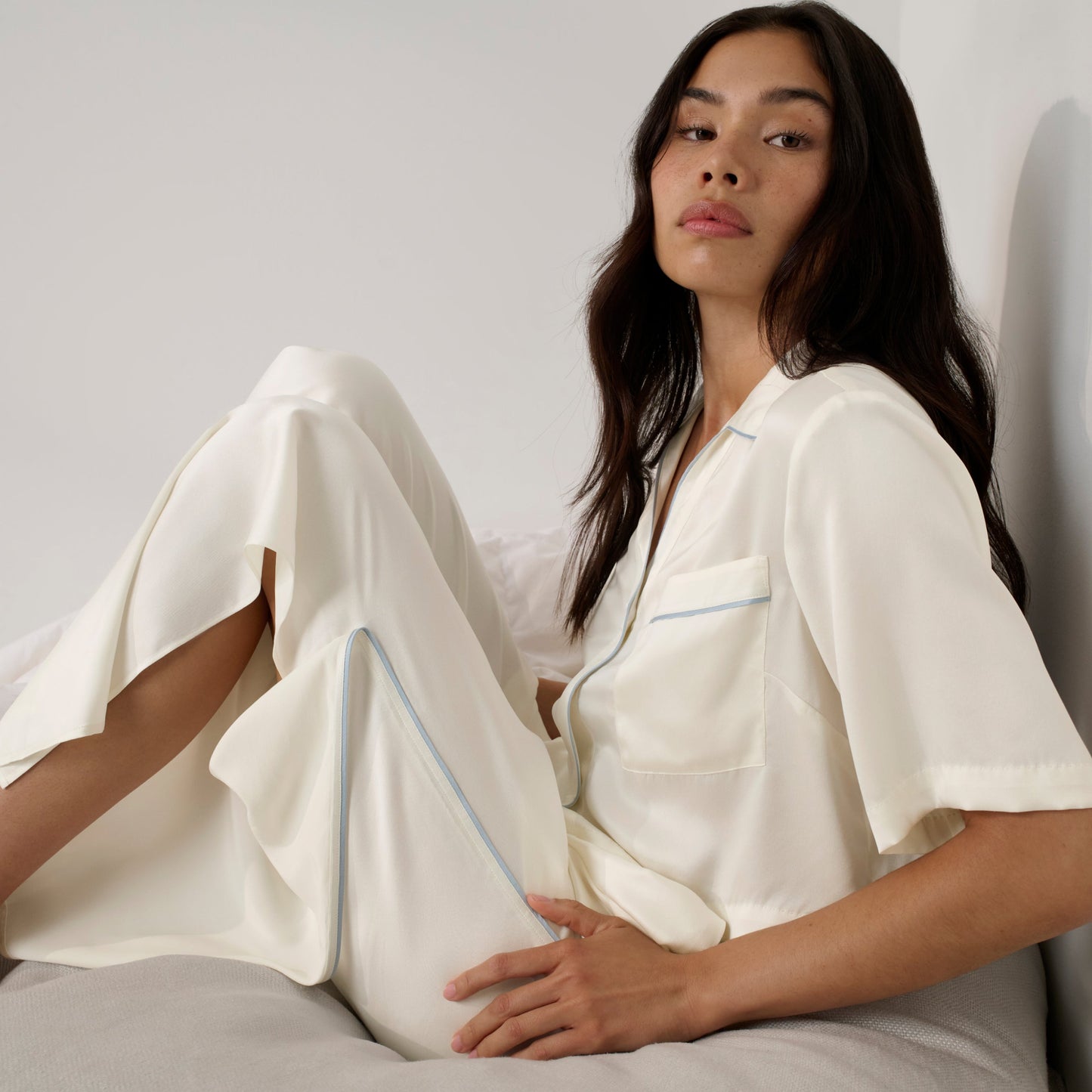 Washable Silk High Rise Pant Set